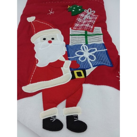 Pottery Barn Kids Karen Jumbo Stocking Santa Gifts Holiday Xmas Quilted 31.5 in - Picture 3 of 13